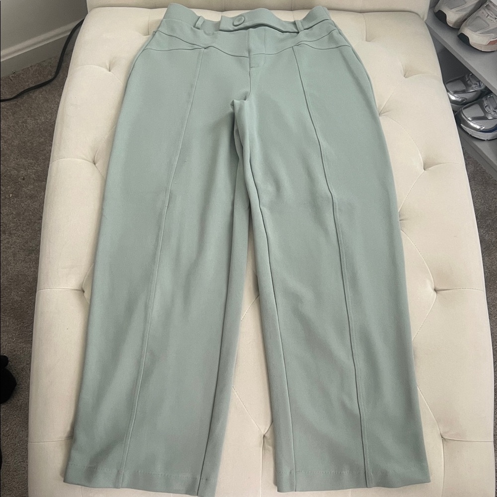 Fashion Nova Light Green Wide Leg Pants